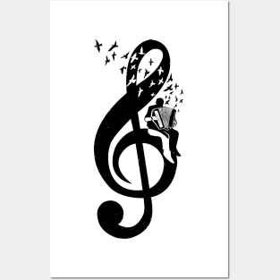 Treble Clef - Accordion Posters and Art